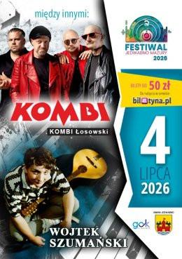 Jedwabno Wydarzenie Festiwal Gibbs, KOMBI Łosowski, Wojciech Szumański, Budka Suflera oraz Dj Omen